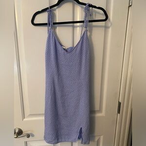 Abercrombie & Fitch blue and white polka dot mini dress size large
